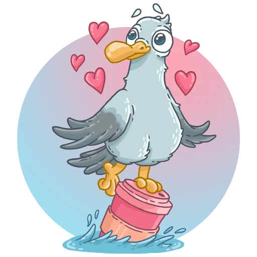 Telegram Sticker «mr. seagull» ❤️