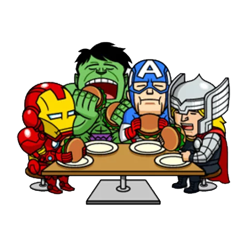 Стікер Telegram «Marvel» 🍔