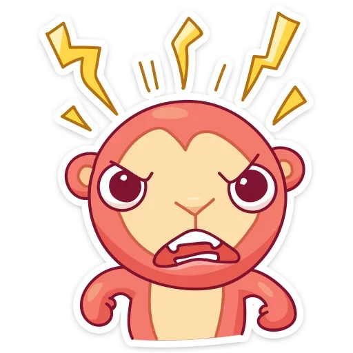 Telegram Sticker «Monkey Gibby» 😡