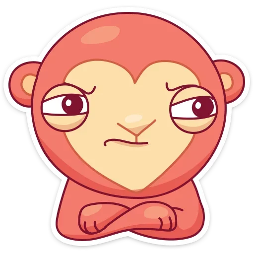 Telegram Sticker «Monkey Gibby» 😑