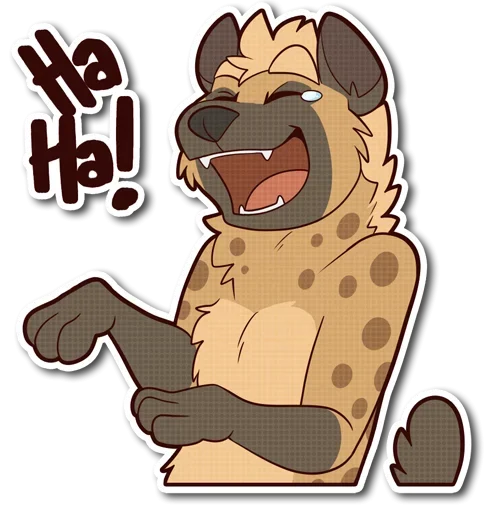 Telegram stikerlari little Hyena