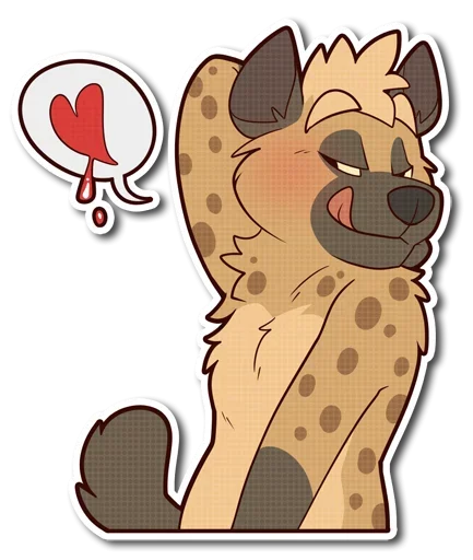 Telegram stikerlari little Hyena