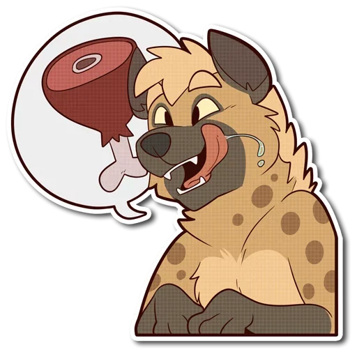 Telegram Sticker «little Hyena» 😗