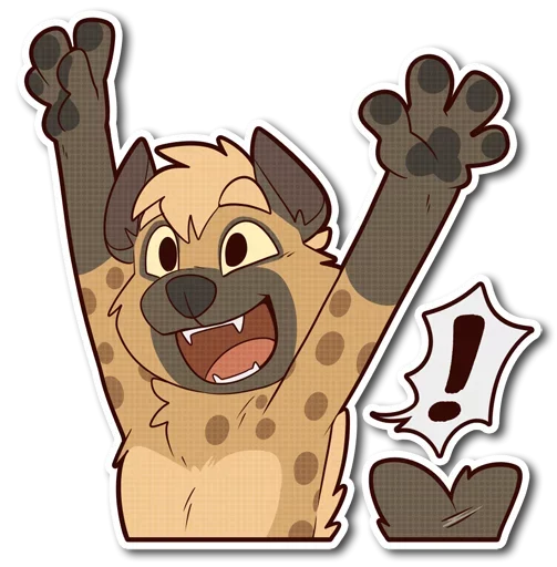 Telegram Sticker «little Hyena» 🥳