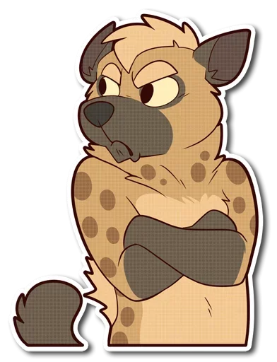 Telegram Sticker «little Hyena» 🤨