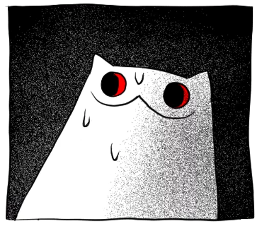 Telegram Sticker «Gloomy Cat» 