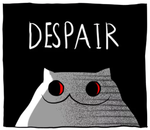 Gloomy Cat emoji 