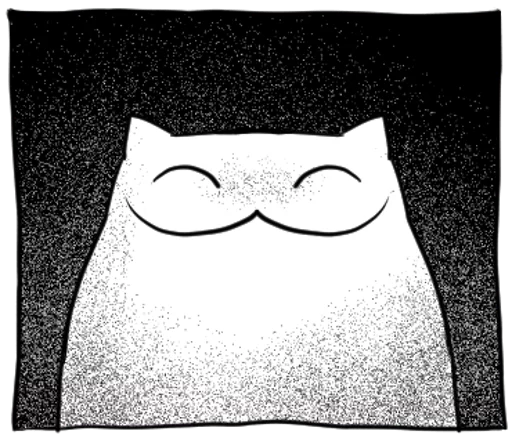 Стікер Telegram «Gloomy Cat» 