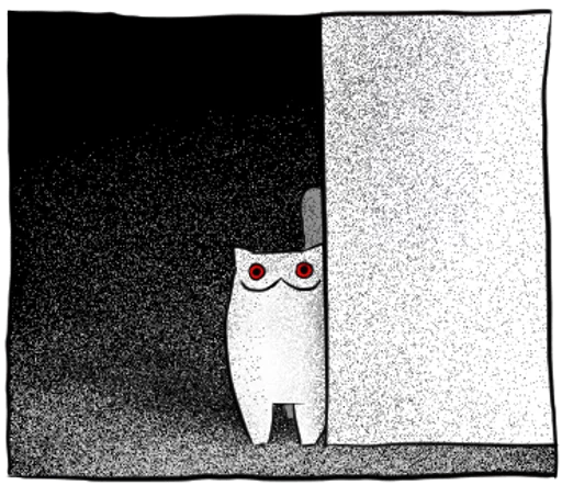 Стікер Telegram «Gloomy Cat» 🙃