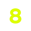 Кислотно зеленый алфавит emoji 8️⃣