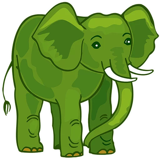Емодзі Green Elephant (chistigovno.ru) 🐘