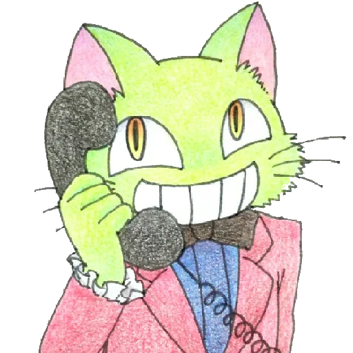 Telegram Sticker «ミド猫» 😭