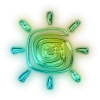 Telegram emoji Green neon 