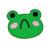 Random green emoji ☹️