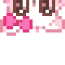 Telegram emoji HD pink bow kitty