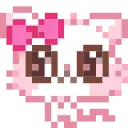 Эмодзи телеграм HD pink bow kitty ♡
