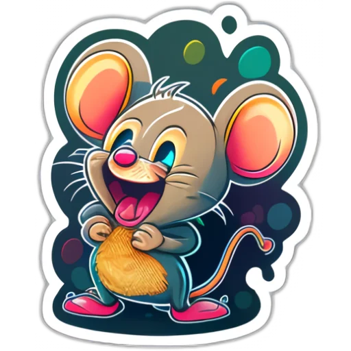 Telegram Sticker «Neural mouse» 😆