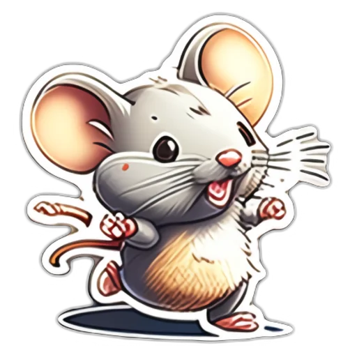 Telegram Sticker «Neural mouse» 🏃