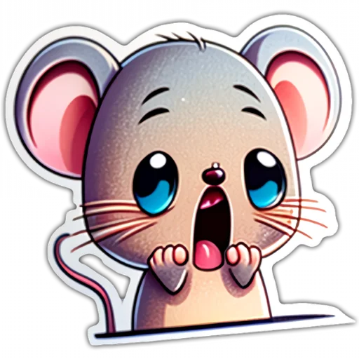 Neural mouse sticker 😲