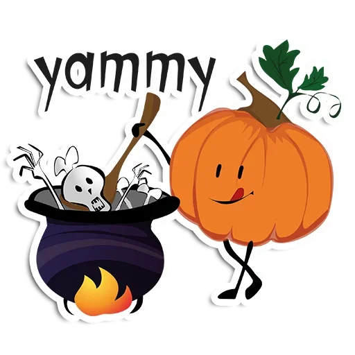 Telegram stiker «Halloween pumpkins» ?