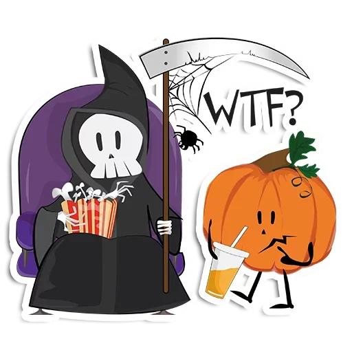 Telegram Sticker «Halloween pumpkins» ?