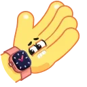 Hands for Friends emoji ⏰