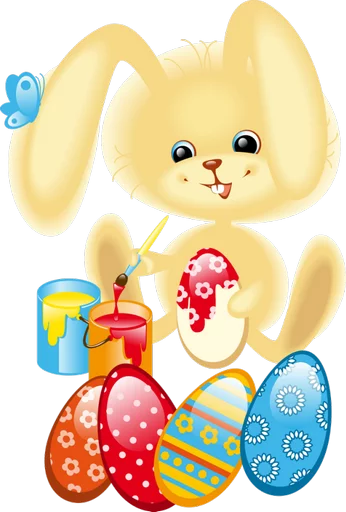 Telegram stiker «Happy Easter» 🐇