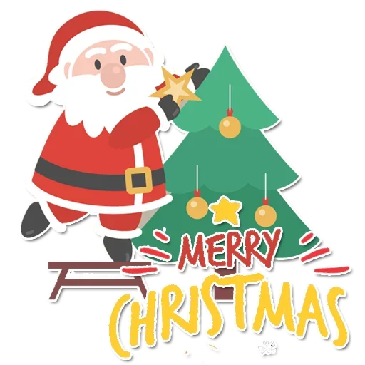 Стикер Telegram «Happy Merry Christmas» ⛄