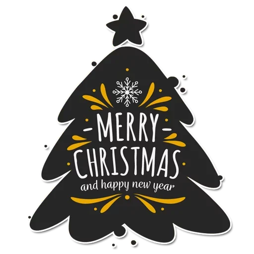 Happy Merry Christmas stiker 🌲
