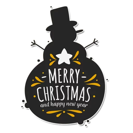 Telegram Sticker «Happy Merry Christmas» ⛄