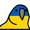 Happy Parrot Mark emoji 🇺🇦