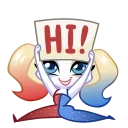 Harley Quinn emoji 👋
