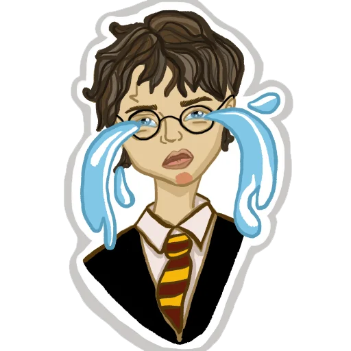 Telegram stiker «Harry Potter & his friends» 😭