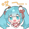 Telegram emojisi «Hatsune Miku» 😗