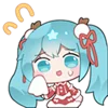 Telegram emojisi «Hatsune Miku» 😅