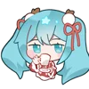 Telegram emojisi «Hatsune Miku» 😑