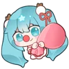 Telegram emoji «Hatsune Miku» 🌈