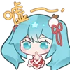 Hatsune Miku emoji 🤐