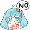 Telegram emojisi «Hatsune Miku» ✋