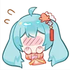 Telegram emojisi «Hatsune Miku» 🫣