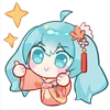 Telegram emojisi «Hatsune Miku» 👍