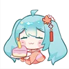 Telegram emojisi «Hatsune Miku» 🎂