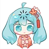 Hatsune Miku emoji 😶
