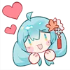 Telegram emojisi «Hatsune Miku» 😘