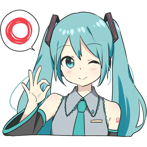 Telegram stiker «Hatsune Miku» 👍
