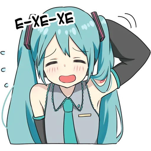 Hatsune Miku emoji 😅