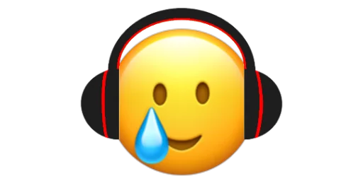 Headphones emoji 😢