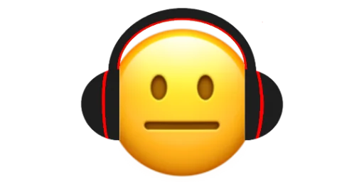 Headphones emoji 😐