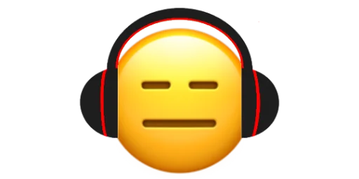Headphones emoji 😑