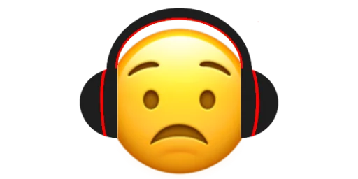 Headphones emoji 😟